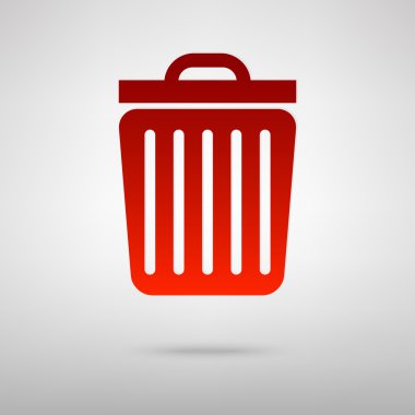 Gölge ile kırmızı simge