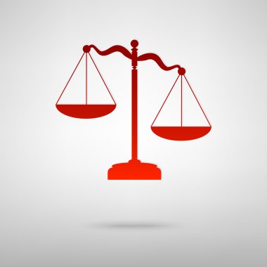 Gölge ile kırmızı simge