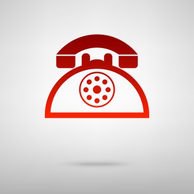 Gölge ile kırmızı simge