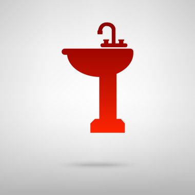 Gölge ile kırmızı simge