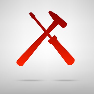 Gölge ile kırmızı simge