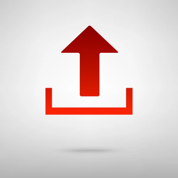 Röd ikon med skugga — Stock vektor