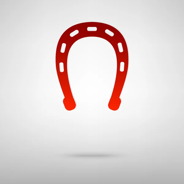 Rode pictogram met schaduw — Stockvector