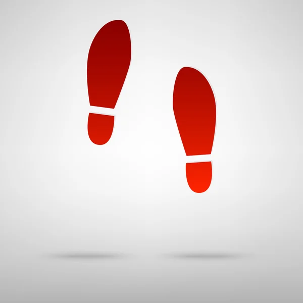Icône rouge avec ombre — Image vectorielle