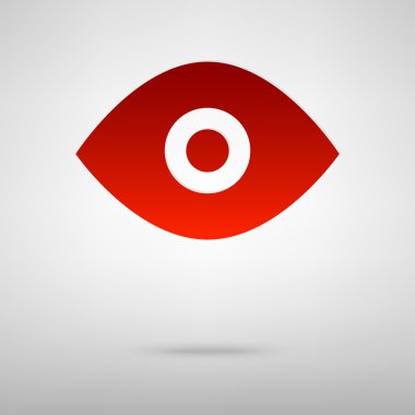 Gölge ile kırmızı simge