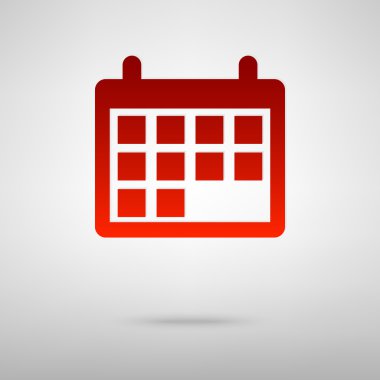 Gölge ile kırmızı simge