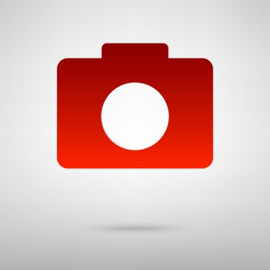 Gölge ile kırmızı simge