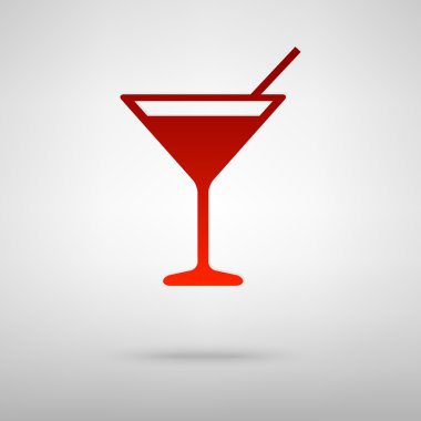 Gölge ile kırmızı simge