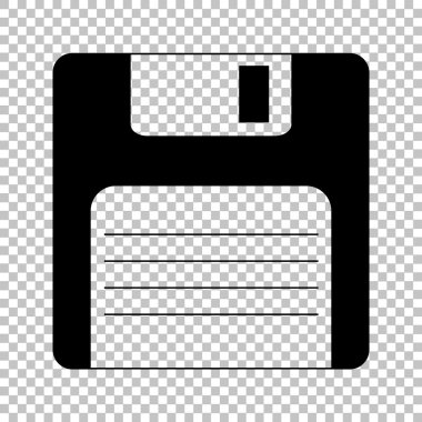 Saydam arka plan üzerinde izole siyah vektör simgesi