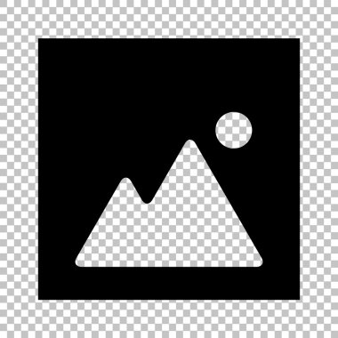 Saydam arka plan üzerinde izole siyah vektör simgesi