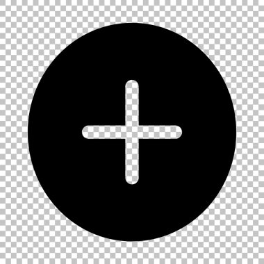 Saydam arka plan üzerinde izole siyah vektör simgesi