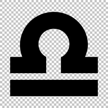 Saydam arka plan üzerinde izole siyah vektör simgesi