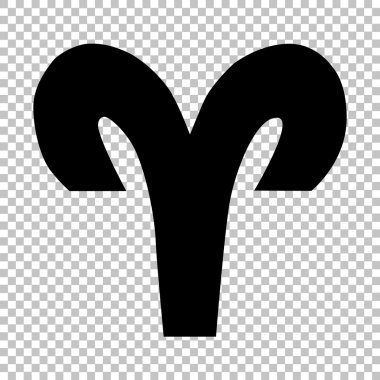 Saydam arka plan üzerinde izole siyah vektör simgesi