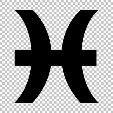 Saydam arka plan üzerinde izole siyah vektör simgesi