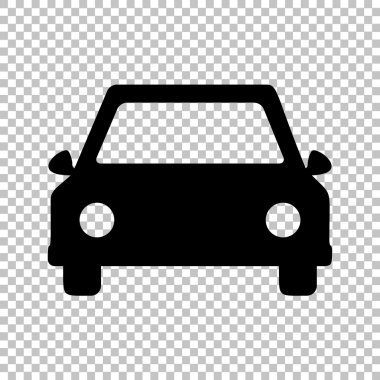 Saydam arka plan üzerinde izole siyah vektör simgesi