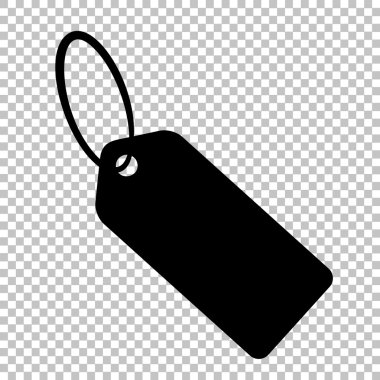 Saydam arka plan üzerinde izole siyah vektör simgesi