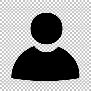 Saydam arka plan üzerinde izole siyah vektör simgesi