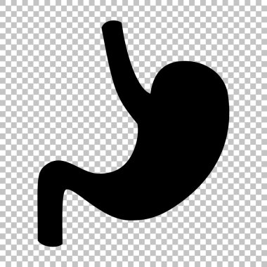 Saydam arka plan üzerinde izole siyah vektör simgesi