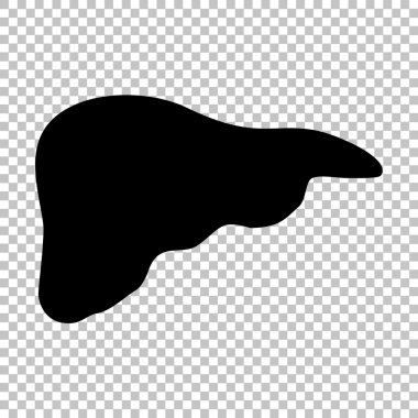 Saydam arka plan üzerinde izole siyah vektör simgesi