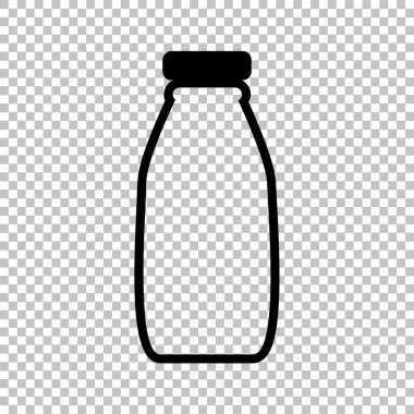 Saydam arka plan üzerinde izole siyah vektör simgesi