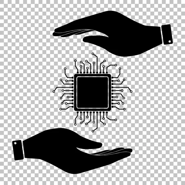 Protéger le symbole sur le fond transparent — Image vectorielle