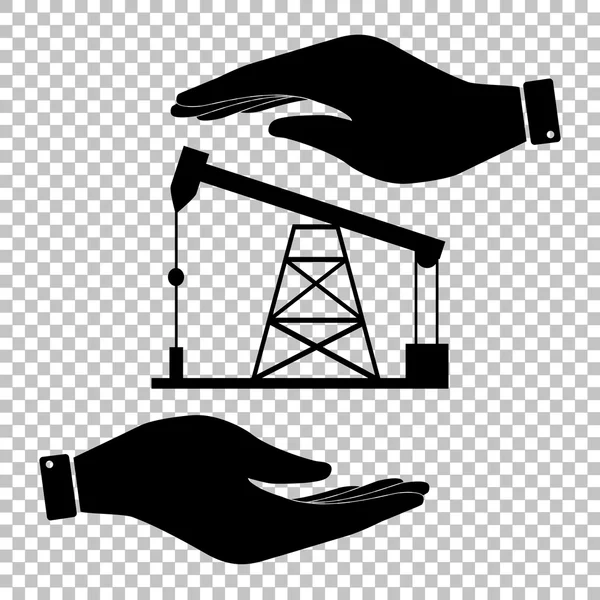 Plate-forme de forage pétrolier signe — Image vectorielle