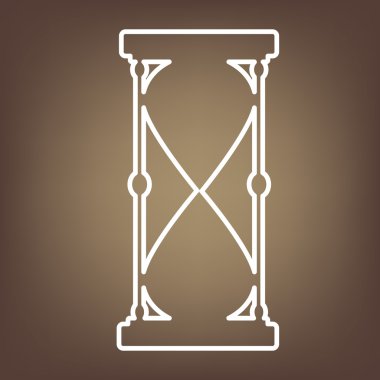 Kahverengi zemin üzerine satırı simgesi