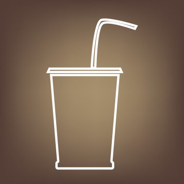 Kahverengi zemin üzerine satırı simgesi