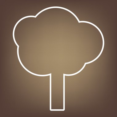 Kahverengi zemin üzerine satırı simgesi