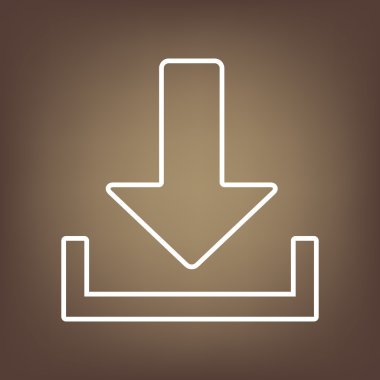 Kahverengi zemin üzerine satırı simgesi