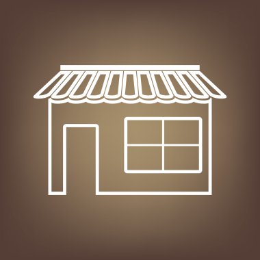 Kahverengi zemin üzerine satırı simgesi