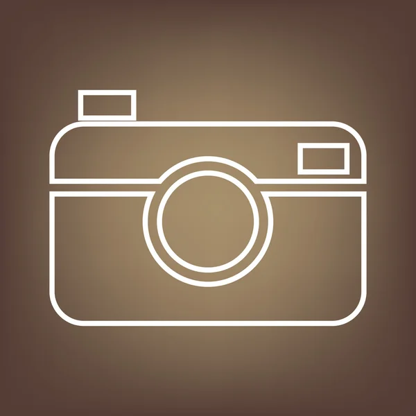 Icono de línea en el fondo marrón — Archivo Imágenes Vectoriales