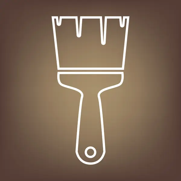 Icono de línea en el fondo marrón — Vector de stock