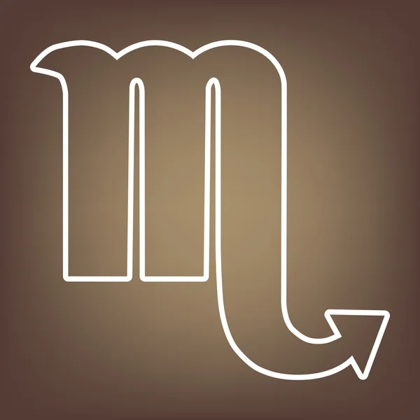 Linia ikona na brązowym tle — Wektor stockowy