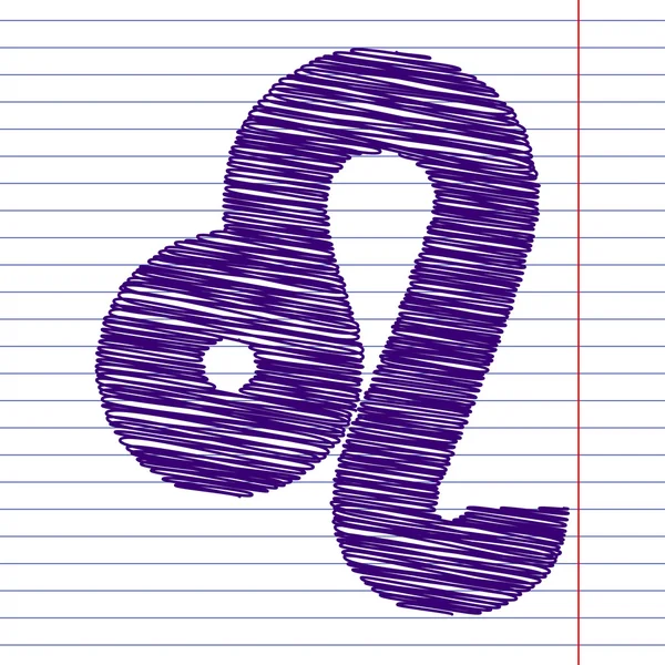 Scrible ikonen på papper — Stock vektor