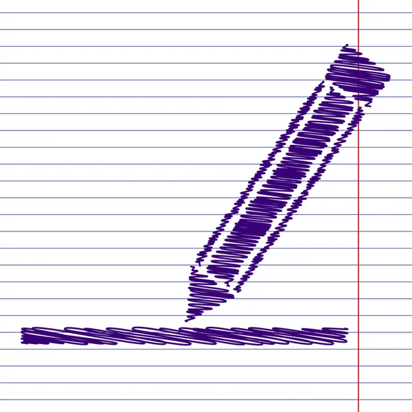 Εικονίδιο scrible σε χαρτί — Διανυσματικό Αρχείο