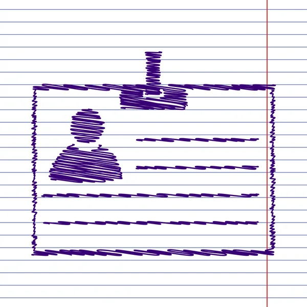 Scrible pictogram op papier — Stockvector