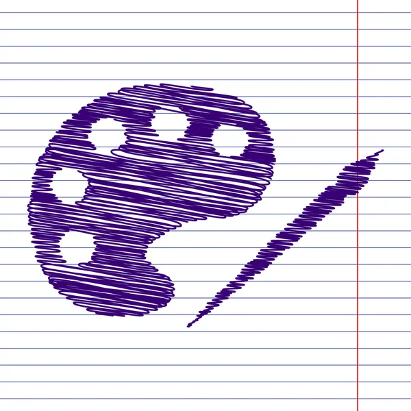Scrible ikonen på papper — Stock vektor