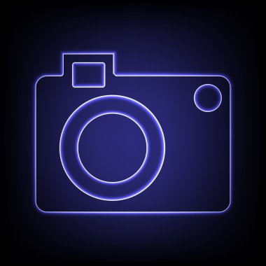 Vektör neon etkisi simgesi