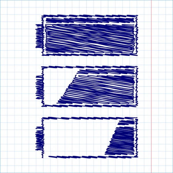 Scribble-Icon mit Stift-Effekt — Stockvektor