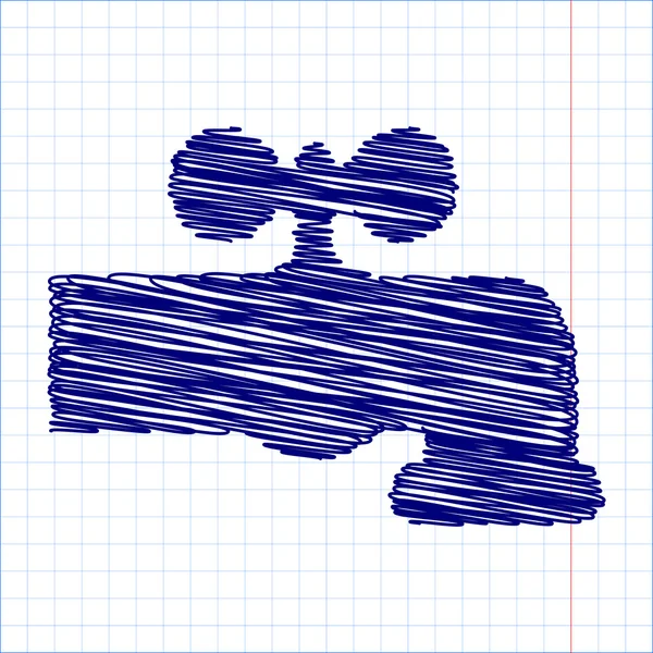 Scribble icône avec effet stylo — Image vectorielle