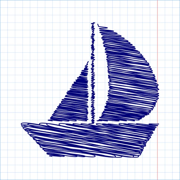 Scribble-Icon mit Stift-Effekt — Stockvektor