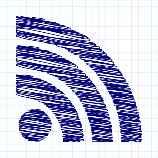 Scribble-Icon mit Stift-Effekt — Stockvektor