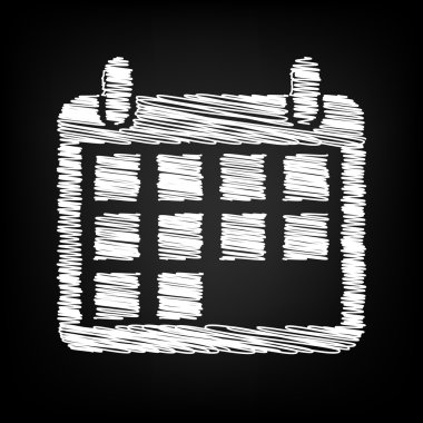 Tebeşir etkisi ile vektör simgesi