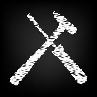 Tebeşir etkisi ile vektör simgesi