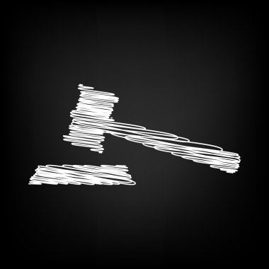 Tebeşir etkisi ile vektör simgesi