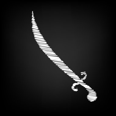 Tebeşir etkisi ile vektör simgesi