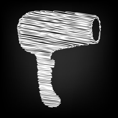 Tebeşir etkisi ile vektör simgesi