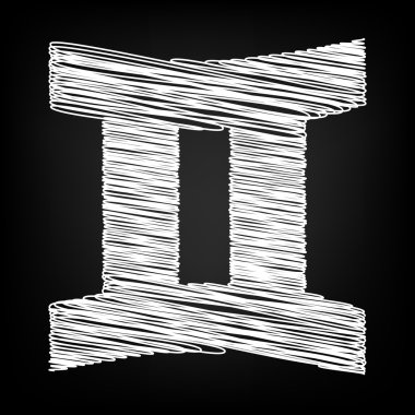 Tebeşir etkisi ile vektör simgesi