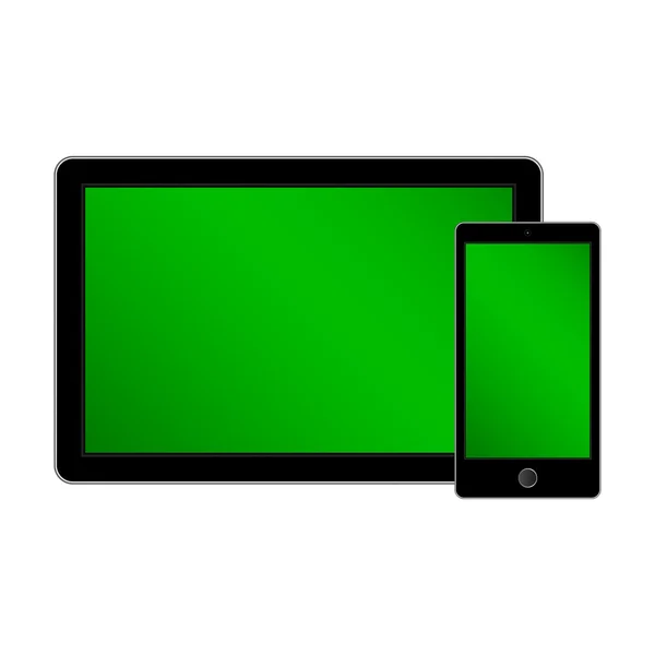 Tablette et téléphone d'ordinateur vectoriel — Image vectorielle
